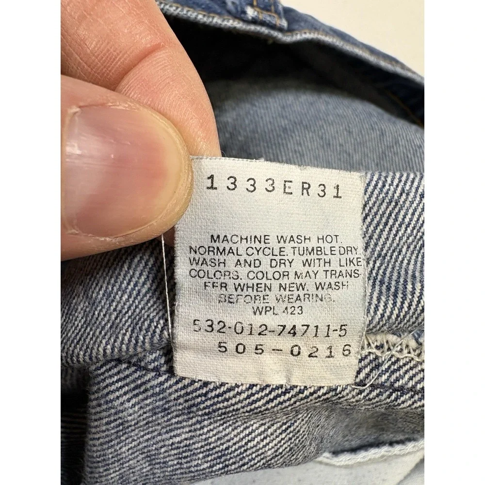 Vintage Levis 550 Made in USA Jeans Mens 33x34 Dark Wash Relaxed Tapered 1992